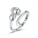 EJALEN 925-Sterling-Silver Pet Puppy Dog Ring - Forever in My Heart Cute Animal Dog Rings for Women CZ Adjustable Open Dog Jewelry Gifts for Dog Lovers