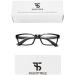 Suertree Square Reading Glasses 1.5 Presbyopic Reader Black 9801 - Spring Hinge Computer Glasses for Men and Women - Buy Online on GoSupps.com