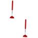 minkissy 2pcs Telescopic Tickle Rake Red Scraper Multifunctional Stainless Steel