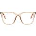 Anti UV Square Reading Glasses | Designer Blue Light Blocking Eyewear +300 Tea | Oversized Flat Light Mirror | International Shipping - Buy Online on GoSupps.com