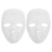 Holidyoyo white simple masks 2 pieces unpainted diy masquerade masks tinker mardi grass dance masquerade cosplay party mask costume halloween accessories