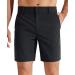 Libin Men's Golf Shorts 7" 10" Work Dress Shorts Casual Flat Front Hybrid Shorts Lightweight Quick Dry 7"- Black 32