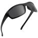 KastKing Kateel Polarized Sport Sunglasses for Men and Women, Ideal for Driving Fishing Cycling and Running,UV Protection A: Frame: Gloss Black/Lens: Smoke