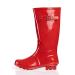 NORTY Women's Hurricane Wellie Rain Boots - High-Calf Length - Glossy Matte Waterproof Rubber Shoes 8 Red