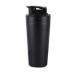soynogya Protein Shaker Stainless Steel 500 ml Sports Fitness Protein Shaker Egg White Black (500ml(black))