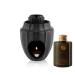 HARNN BLACK LOTUS - Body/Massage Oil Warmer & Fragrance Lamp in One + BODY BATH & MASSAGE OIL (Bergamot & Sandalwood) 145ml