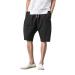 Golfing Shorts for Men Male Casual Pants Soild Loose Cotton Linen Bloomers Mens Yoga Pants Beam 42 Shorts Black X-Large