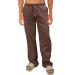 Men's Linen Pants Casual Beach Lightweight Cotton Yoga Wide Leg Pants Brown 3X-Large