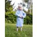 Leela Organic Cotton Baby Bathrobe with Hood for Kids - Terry Cloth Size 98-104 Blue International Shipping Available - Buy Online on GoSupps.com
