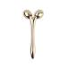 mwein Ivy 3D Face Massage Roller Mini Lightweight Small Travel-Sized Y-Shaped Stainless Steel Jade Roller Ice Roller Cellulite Roller Face Sculpting Tool (Gold)