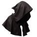 HRSTUYL Womens Capes and Wraps Dresses for Women 2022 Midevil Costumes for Men Witch Cape Black Hood Renaissance Hat Black One Size