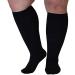 6XL Wide Plus Size Calf Compression for Men and Women 20-32 mmHg Nursing Athletic Travel Flight Socks Shin Splints Knee High - Black XXXXXX-Large 6XL 1 Black