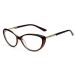 Fuqinqingoz anti-eyes reading glasses cute computer reading glasses blue light blocking glasses flat light mirror for women (color: leopard size: +100) +100 leopard