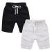 Grimgrow Girls Boys 2 Pack Running Cotton Shorts Kids Athletic Beach Short Pants Black & White 14