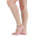 Lin Performance Medical Calf Compression Sleeve for Women and Men 20-30 mmHg Lightweight Footless Socks for Nurses Pregnant Travel and Flight Varicose Veins Post Surgery Recovery Edema Beige Medium