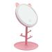 ZOMTTAR Portable LED Lighted Makeup Mirror Ladies Makeup Lamp with Storage Desktop Shape Cosmetic Mirrors(Pink)