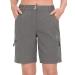 Little Donkey Andy Women's 9 Inch Inseam Golf Shorts, Lightweight Quick Dry Hiking Shorts, Zippered Pockets Gray Heather Large