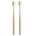 AD-BCRBgen 2/1 deluxe soft bristle toothbrush men's adult toothbrush gold toothbrush tooth cleaning care toothbrush (color: 2pcs white)