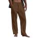 Angbater Men's Casual Linen Pants Yoga Beach Loose Fit Sweatpants Elastic Waist Drawstring Baggy Trousers with Pockets Brown Medium