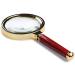 Magnifying Glass 10X Handheld Reading Magnifier HD Glass Lens Comfort Metal Grip 80mm HD Portable Reading Magnifying Glass