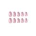 Feder Pink French Press-On Nails | Almond Medium Camelie Acrylic Nude with Glitter Sequins | Trendy Manicure for Youth - Buy Online on GoSupps.com