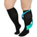 FITTOO Plus Size Compression Socks for Men & Women | 20-30mmHg Graduated Relief for Shin Splints Varicose Veins & Calf Pain | Closed Toe Graphite 6X-Large - Buy Online on GoSupps.com