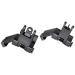 GOTICAL 45 Degree Offset Flip Up Sight - Low Profile Design Front and Rear Flip Up Sights in Black - Buy Online on GoSupps.com