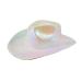 Arsimus Space Cowboy Holographic Rave Hat Opal White