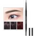  PiurUf Eyeliner Pen - Dual-ended eyebrow grinder durable long-lasting waterproof black (deep brown) - Buy Online on GoSupps.com