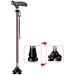 Canes Wand Elderly Crutches Aluminum Alloy Walking Stick Multifunction Light 10 Speed Expansion 1 Foot 4 Foot Base Interchange 72-94 cm Elderly Items powerfully Prosperous