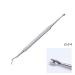 1pcs Dual-Ended Nail Cuticle Pusher Stainless Steel Groove Corrector Trimmer Pedicure Manicure Silver Nail Art Tool SAG01-07 - (Color: G04)