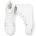 POVOGER High Top Sneakers for Women Fashion Womens Canvas Shoes White Casual High Top Shoes for Walking 6 White