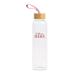 Graphic Workshop Graphic Workshop drinking bottle made of glass with funny saying | with handle loop | 550 ml | World's best mom pink
