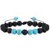Turquoise Lava Rock Bracelet - 2pcs Aromatherapy Essential Oil Diffuser Adjustable Stress Relief Yoga Accessory | Healing Volcanic Stone Beads - Buy Online on GoSupps.com