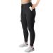 RESHE Womens Yoga Sweatpants with Pockets Stretch Tapered Joggers Pants Drawstring Running Lounge Running Hiking Black Medium