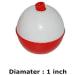 50Pcs 1 Inch Red and White Snap-on Round Fishing Bobbers for Fishing - Hard ABS Bobber Floats - Bobs Fishing Party Decorations - Buy Online on GoSupps.com
