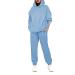 Fixmatti Women Hoodies Tracksuit Long Sleeve Sweatshirts Jogger Pant 2 Piece Outfits Hoodie-blue Large
