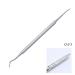 1pcs Dual-Ended Nail Cuticle Pusher Stainless Steel Groove Corrector Trimmer Pedicure Manicure Silver Nail Art Tool SAG01-07 - (Color: G03)