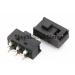 2pcs 2/4 Positions SS-22/24N02 Hot and Cold Air Cylinder Toggle Slide DIP Switch for Philips Hair Salon Dryer Blower - (Color: Black)
