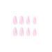 Pink French Press Nails - Medium Almond Camellia Acrylic Press-On Nails with Daisy - Perfect for Lovely Manicures - Buy Online on GoSupps.com