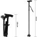 Adjustable Adjustable Crutches Folding Walking Cane with LED Light Pivoting Quad Base Adjustable Walking Stick for Man/Woman Older Parent's Gift - Buy Online on GoSupps.com