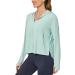 G4Free Women's UPF 50+ Sun Protection Hoodie Jacket Lightweight Long Sleeve UV Shirts with Pockets for Running Hiking Mint Green Large