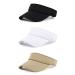NTLWKR Sun Visor Hat Adjustable Velcro Outdoor Sports Cap for Men Women Adults #2 Black-white-khaki