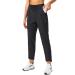 Obla Women's Lightweight Golf Pants with Zipper Pockets High Waisted Casual Track Work Ankle Pants for Women Black Large