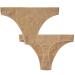 DANCEYOU Nude Briefs Seamless Thongs No Show Dance Gymnastics Underwear 2 Packs Panties Under Leotards for Kids and Women Small Petite