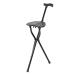 SilteD Unisex Foldable Crutch Multifunctional Lightweight Folding Aluminum Cane with Seat 3 Legs Handle Cane Walking Stick for Trade Fair Shows Traveling Resting Crutches