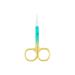 IOIUSKKU Nail Cuticle Nippers Stainless Steel Scissors Eyebrow Trimmer Trimming Tool Spray Green Gold