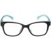 ICU Eyewear Screen Vision Blue Light Filtering Glasses - Large Lifted Oval in Black/Turquoise for Eye Protection | International Shipping Available - Buy Online on GoSupps.com