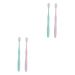 Healeved 4 pieces sensitive toothbrush hand toothbrush tooths medium toothbrush travel toothbrush brass toothbrush soft baby toothbrush soft toothbrush portable captive
