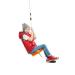 SUMMERSDREAM Disk Seat Swing Daisy Disc Monkey Swing Rope Tree Swing (Orange)